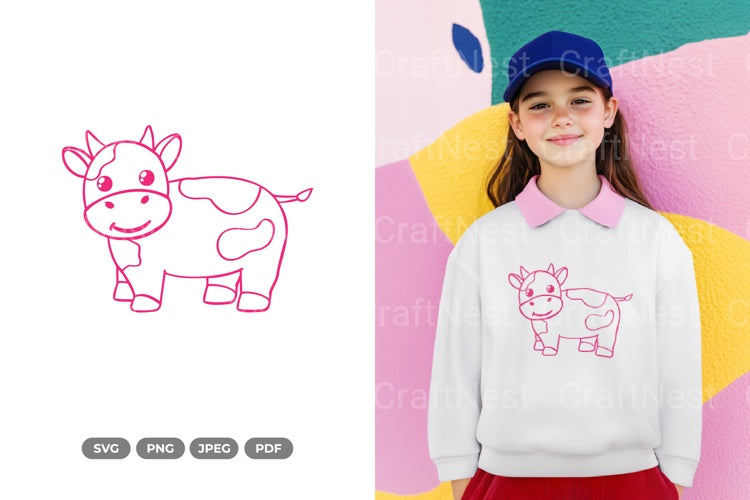Kawaii Cow Farm Animal SVG Bundle - CraftNest - Digital Crafting and Art