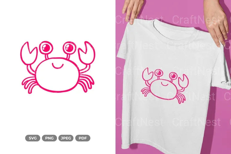 Kawaii Crab Sea Animal Clipart Bundle - CraftNest - Digital Crafting and Art