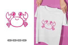 Kawaii Crab Sea Animal Clipart Bundle - CraftNest - Digital Crafting and Art