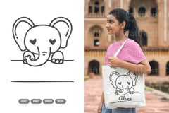 Kawaii Elephant Head Clipart Bundle - CraftNest - Digital Crafting and Art