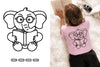 Kawaii Elephant Reading Book Doodle Animal Clipart Bundle