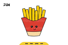 Kawaii Fast Food Cute French Fries Clipart Bundle - CraftNest - Digital Crafting and Art