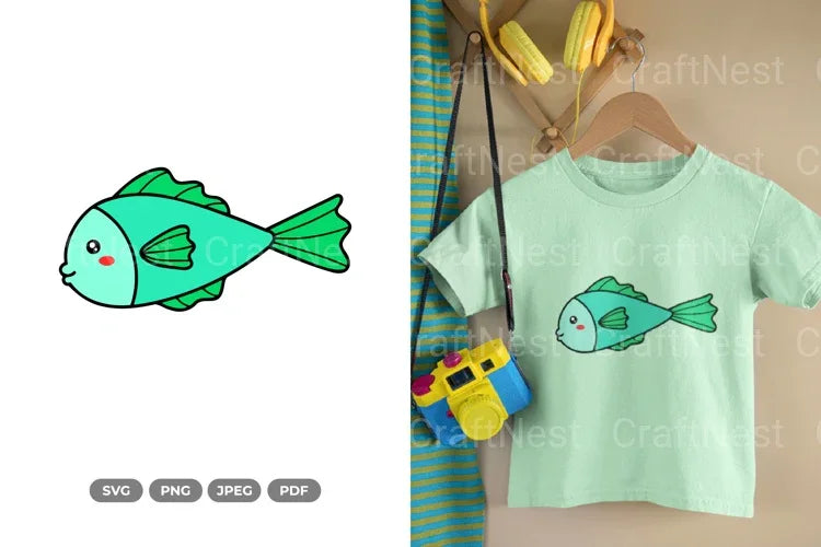 Kawaii Fish Sea Animal Decal Clipart Bundle - CraftNest - Digital Crafting and Art