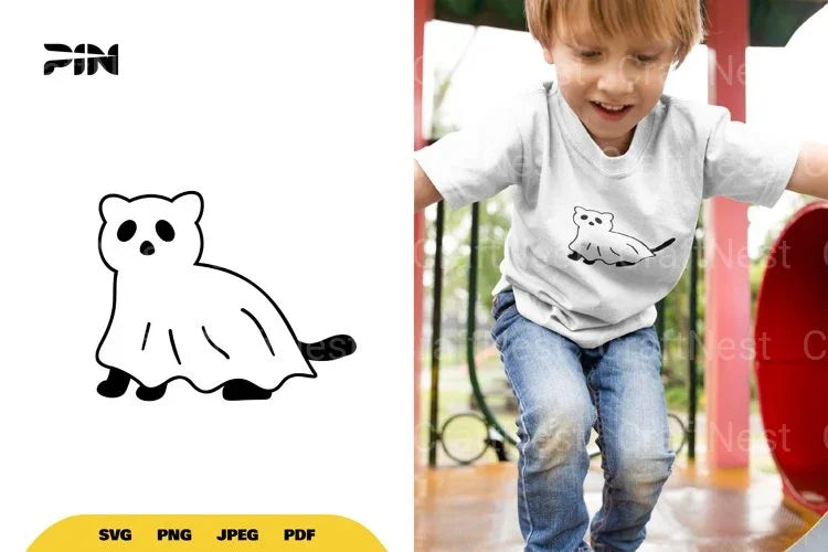 Kawaii Ghost Cat Halloween SVG Bundle - CraftNest - Digital Crafting and Art