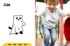 Kawaii Ghost Cat Halloween SVG Bundle - CraftNest - Digital Crafting and Art