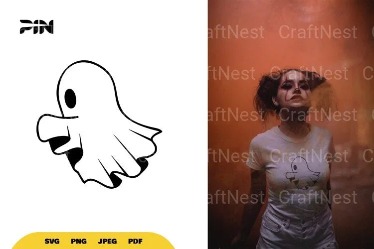 Kawaii Ghost Halloween SVG Bundle - CraftNest - Digital Crafting and Art