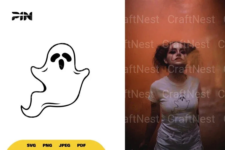 Kawaii Ghost Halloween SVG Bundle - CraftNest - Digital Crafting and Art