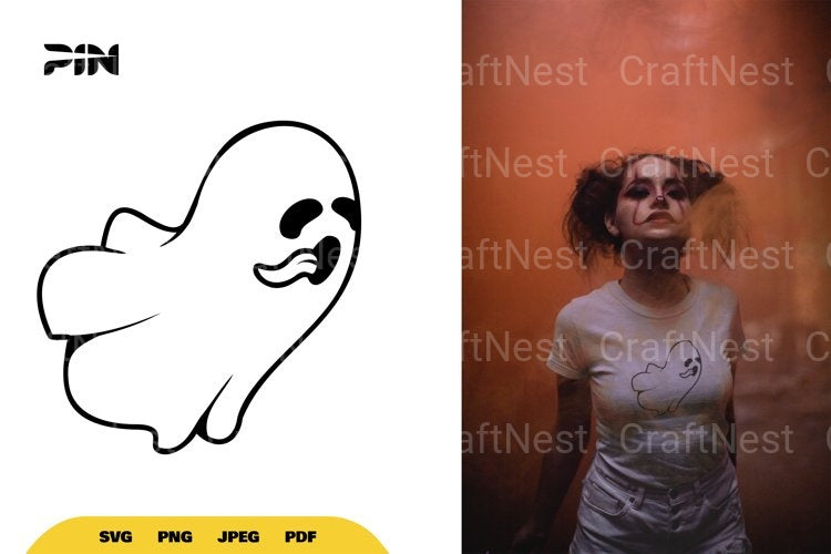 Kawaii Ghost Halloween SVG Bundle - CraftNest - Digital Crafting and Art