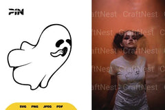 Kawaii Ghost Halloween SVG Bundle - CraftNest - Digital Crafting and Art