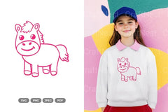 Kawaii Horse Farm Animal SVG Bundle - CraftNest - Digital Crafting and Art