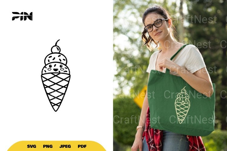 Kawaii Ice Cream SVG Bundle - CraftNest - Digital Crafting and Art