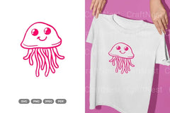 Kawaii Jellyfish Sea Animal Clipart Bundle - CraftNest - Digital Crafting and Art