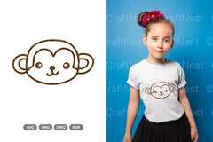 Kawaii Monkey Head Clipart Bundle - CraftNest - Digital Crafting and Art