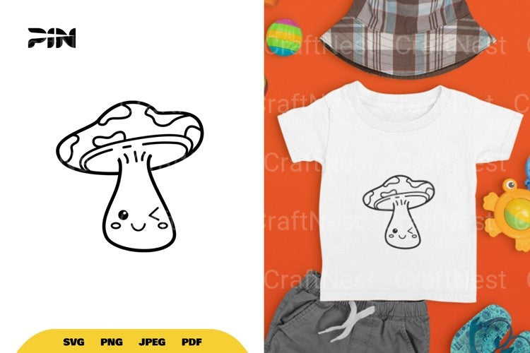 Kawaii Mushroom SVG Bundle - CraftNest - Digital Crafting and Art