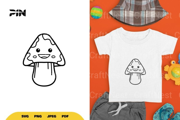 Kawaii Mushroom SVG Bundle - CraftNest - Digital Crafting and Art