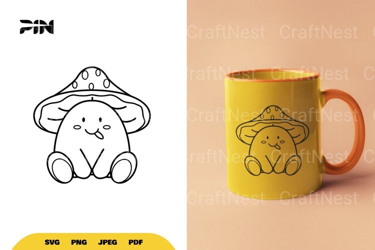 Kawaii Mushroom SVG Bundle - CraftNest - Digital Crafting and Art