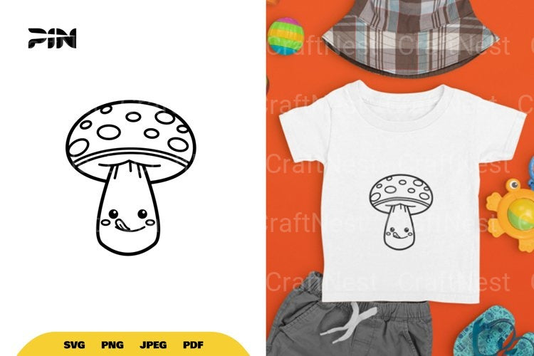 Kawaii Mushroom SVG Bundle - CraftNest - Digital Crafting and Art