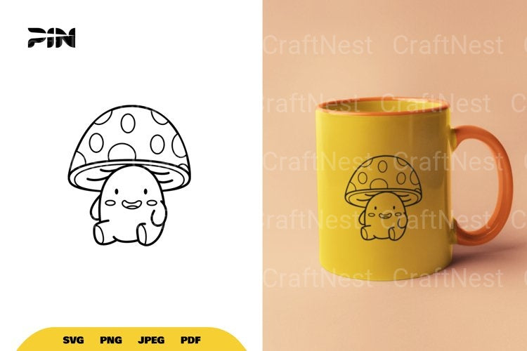 Kawaii Mushroom SVG Bundle - CraftNest - Digital Crafting and Art