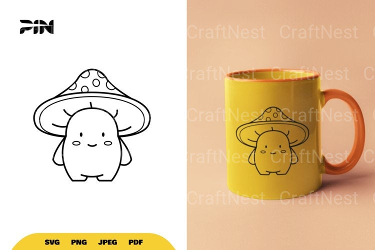 Kawaii Mushroom SVG Bundle - CraftNest - Digital Crafting and Art