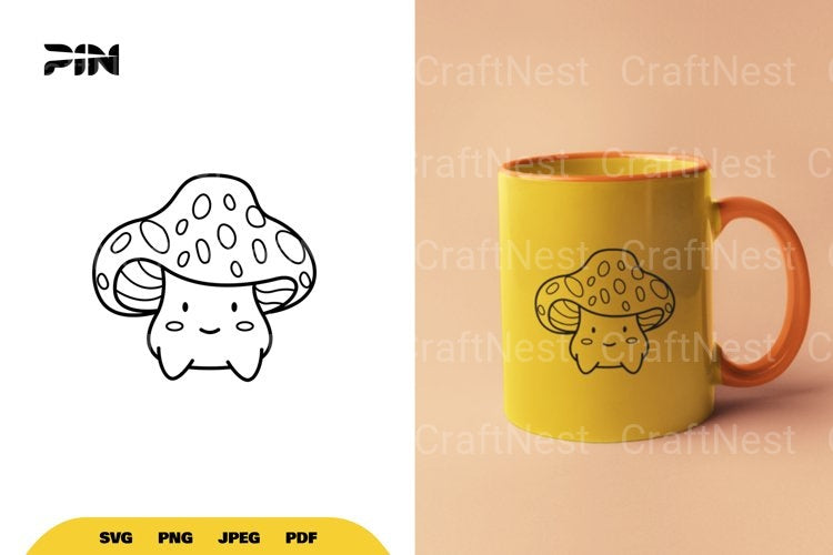 Kawaii Mushroom SVG Bundle - CraftNest - Digital Crafting and Art