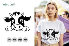 Kawaii Peeking Cow SVG Bundle - CraftNest - Digital Crafting and Art