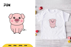 Kawaii Pig SVG Bundle Clipart - CraftNest - Digital Crafting and Art