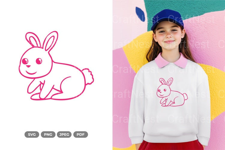 Kawaii Rabbit Farm Animal SVG Bundle - CraftNest - Digital Crafting and Art