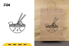 Kawaii Ramen Bowl SVG Bundle - CraftNest - Digital Crafting and Art