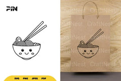 Kawaii Ramen Bowl SVG Bundle - CraftNest - Digital Crafting and Art