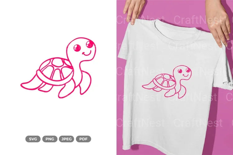 Kawaii Sea Turtle Sea Animal Clipart Bundle - CraftNest - Digital Crafting and Art