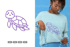 Kawaii Sea Turtle Sea Animal Clipart Bundle - CraftNest - Digital Crafting and Art