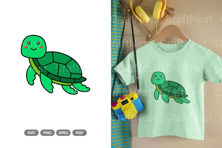 Kawaii Sea Turtle Decal Clipart Bundle - CraftNest - Digital Crafting and Art