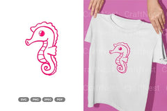 Kawaii Seahorse Sea Animal Clipart Bundle - CraftNest - Digital Crafting and Art