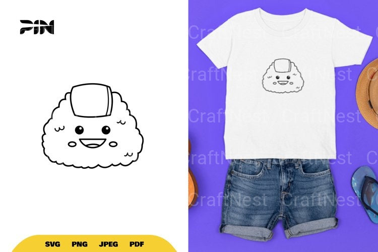 Kawaii Sushi SVG Bundle - CraftNest - Digital Crafting and Art