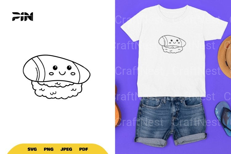 Kawaii Sushi SVG Bundle - CraftNest - Digital Crafting and Art