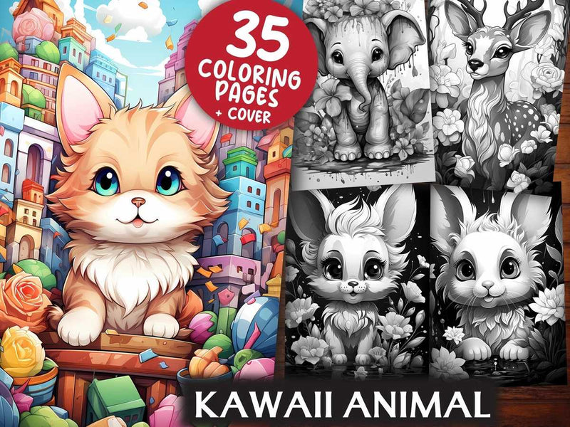 Kawaii Animal Coloring Books - CraftNest