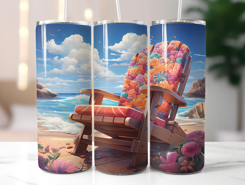 Kawaii Beach 2 Tumbler Wrap - CraftNest