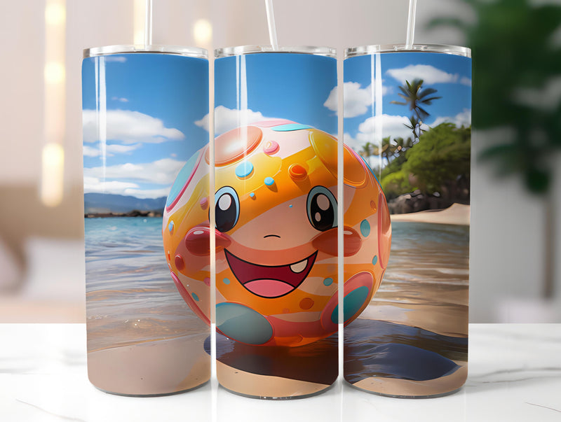 Kawaii Beach 3 Tumbler Wrap - CraftNest