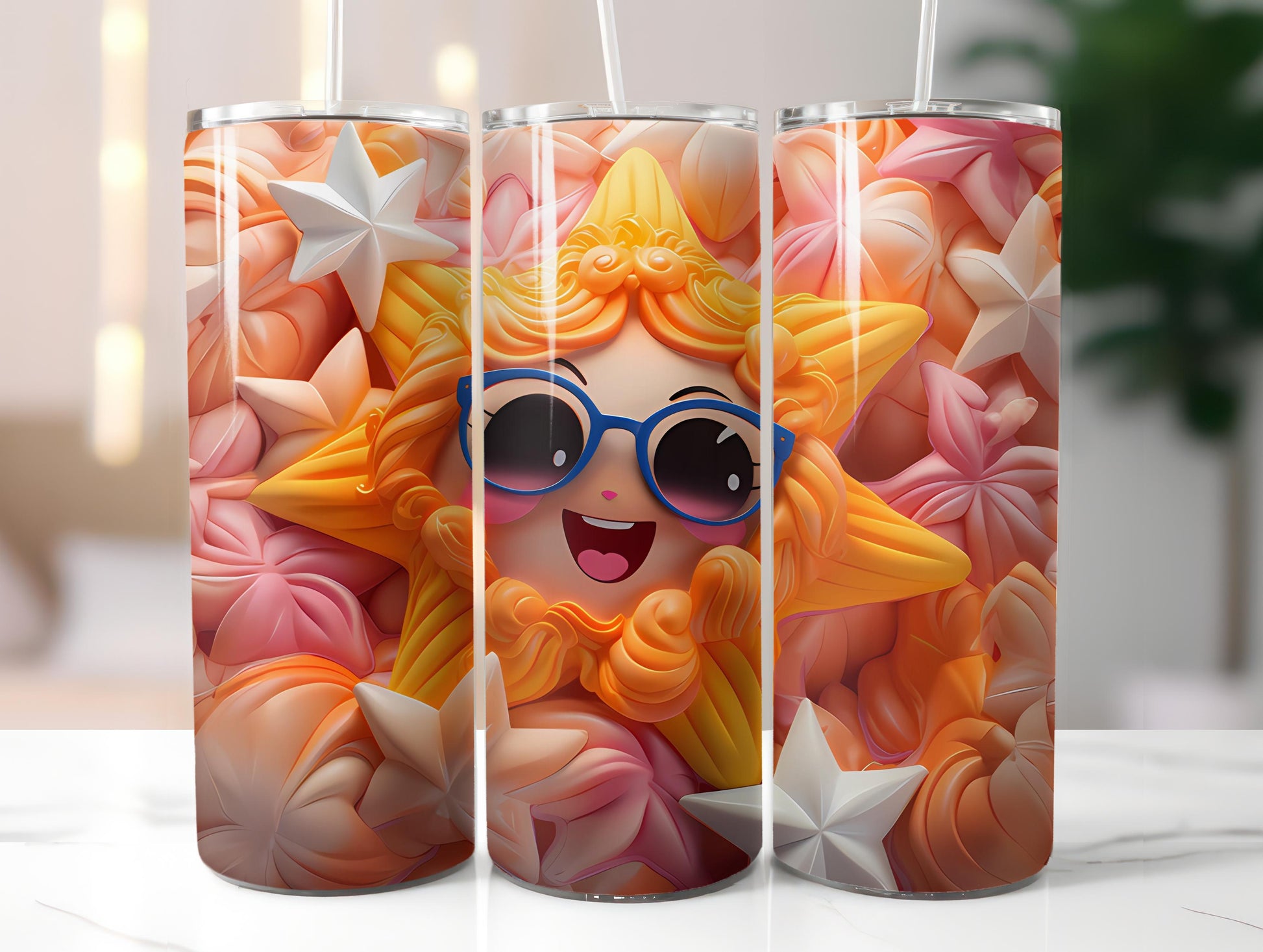 Kawaii Beach 3 Tumbler Wrap - CraftNest