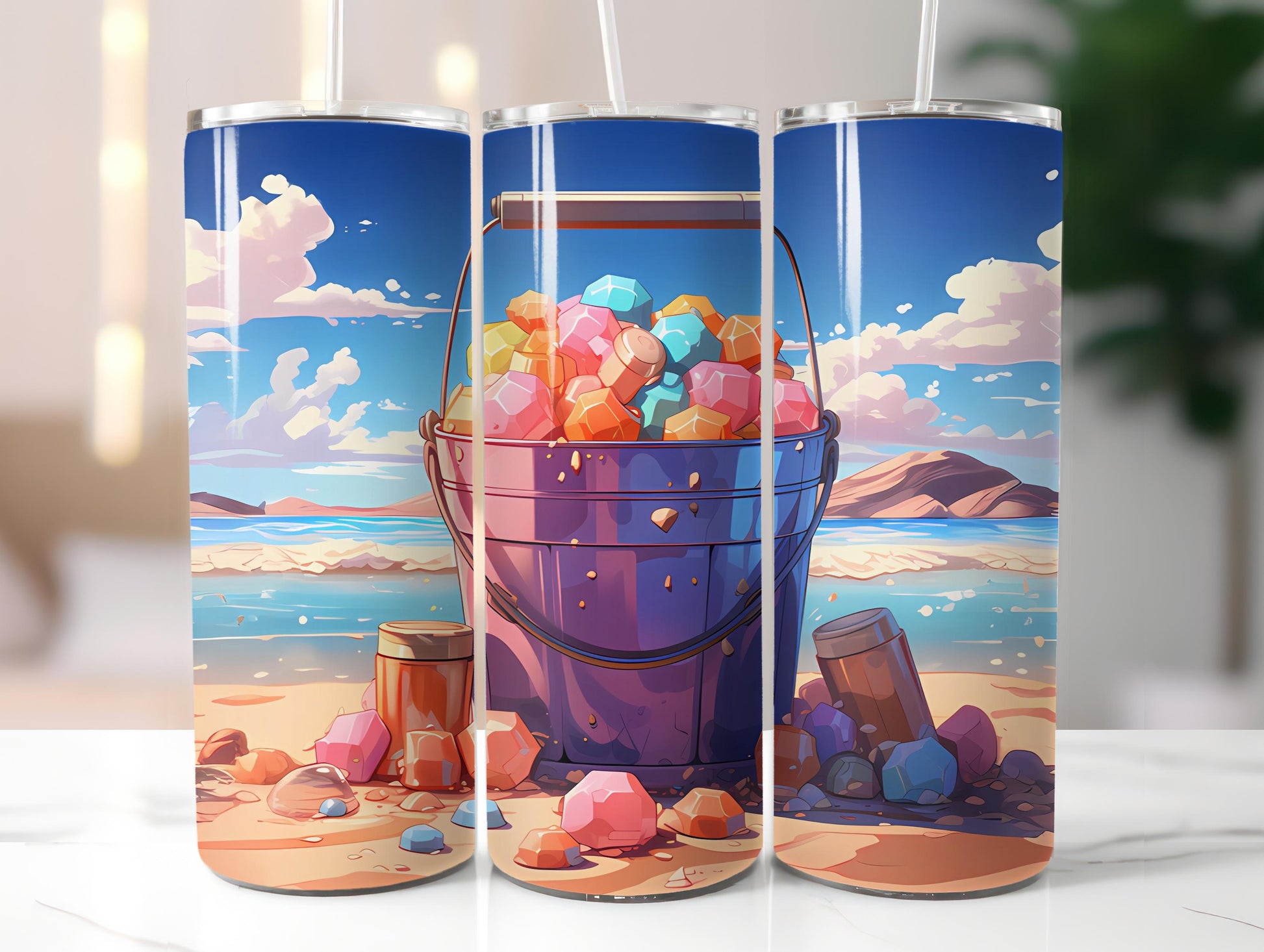 Kawaii Beach 2 Tumbler Wrap - CraftNest