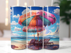 Kawaii Beach 2 Tumbler Wrap - CraftNest