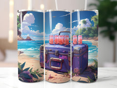 Kawaii Beach 3 Tumbler Wrap - CraftNest