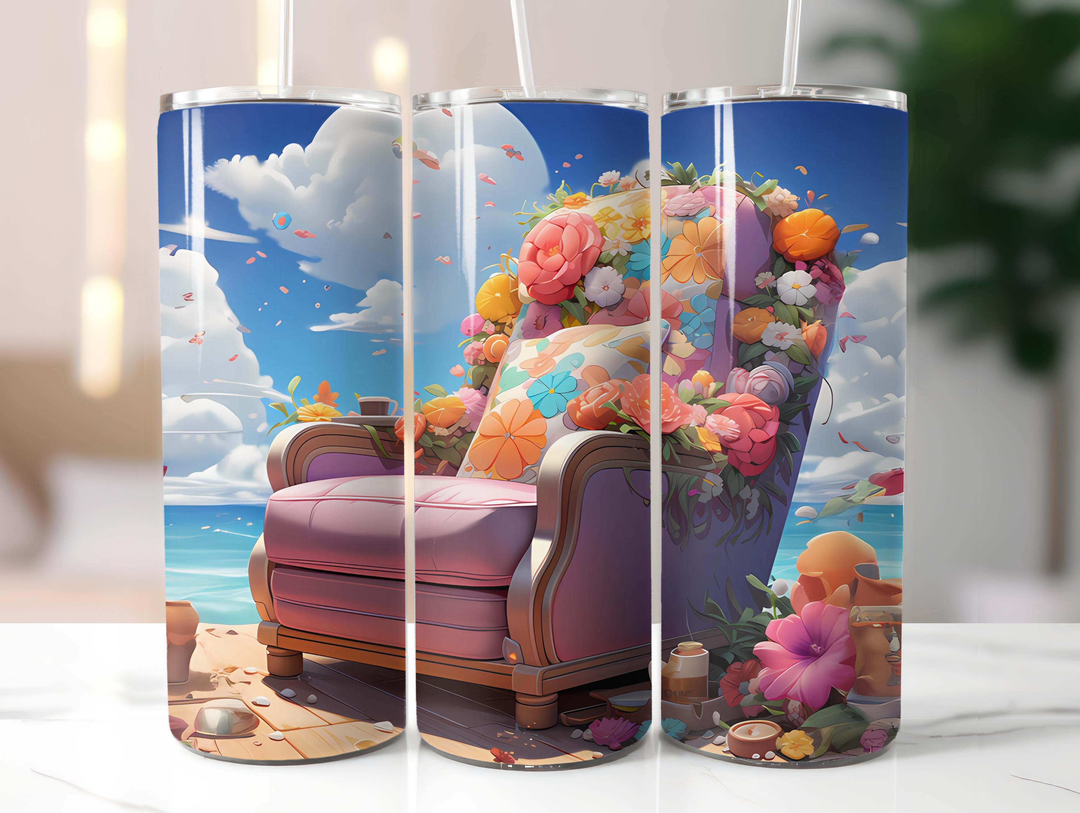 Kawaii Beach 3 Tumbler Wrap - CraftNest