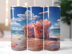 Kawaii Beach 3 Tumbler Wrap - CraftNest