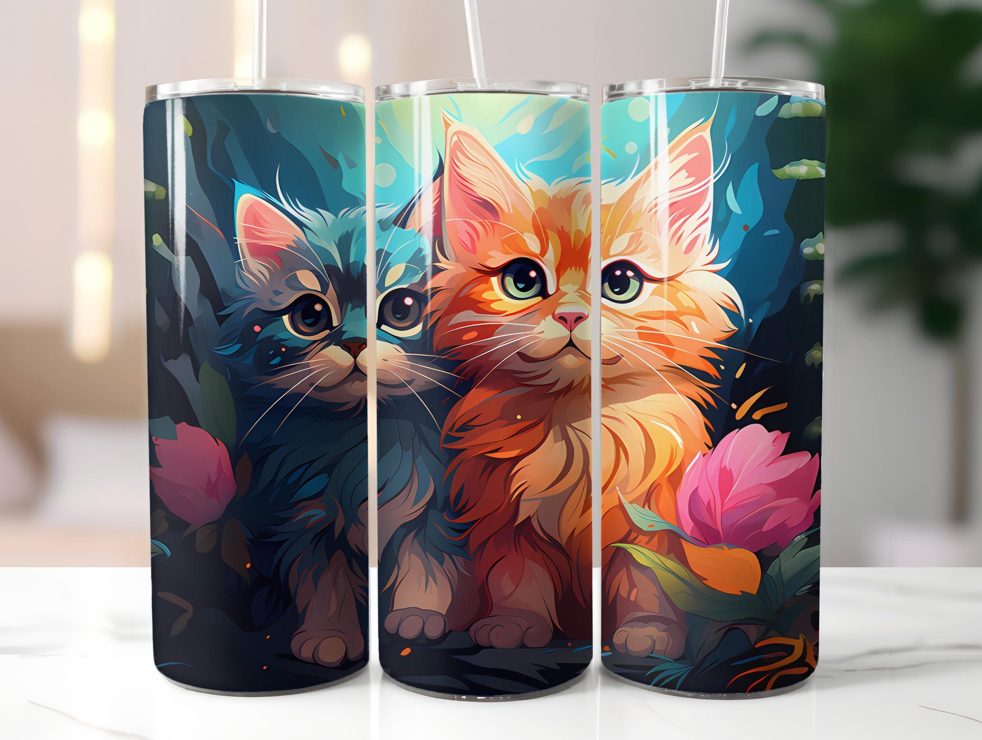 Kawaii Cats 3 Tumbler Wrap - CraftNest