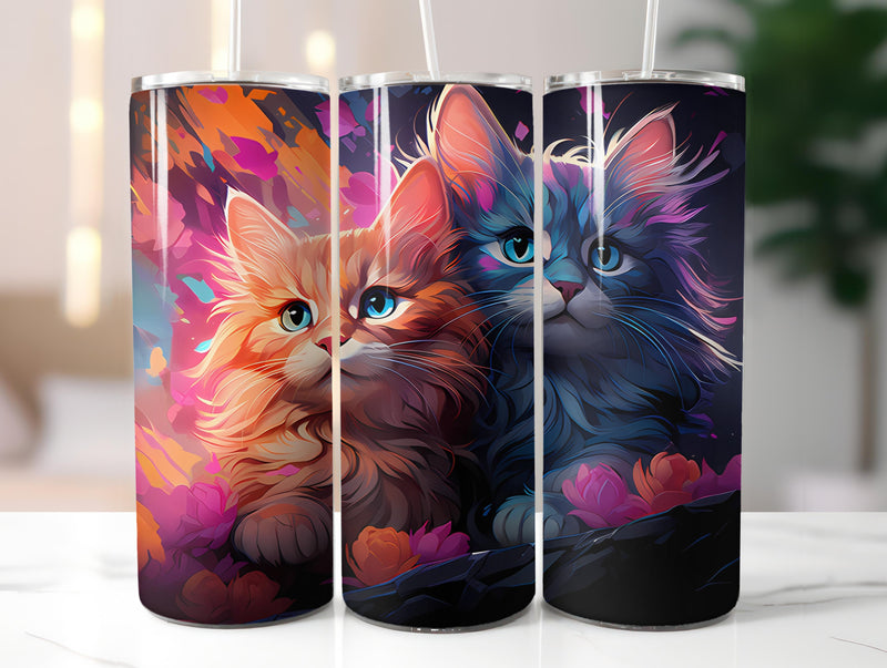 Kawaii Cats 2 Tumbler Wrap - CraftNest