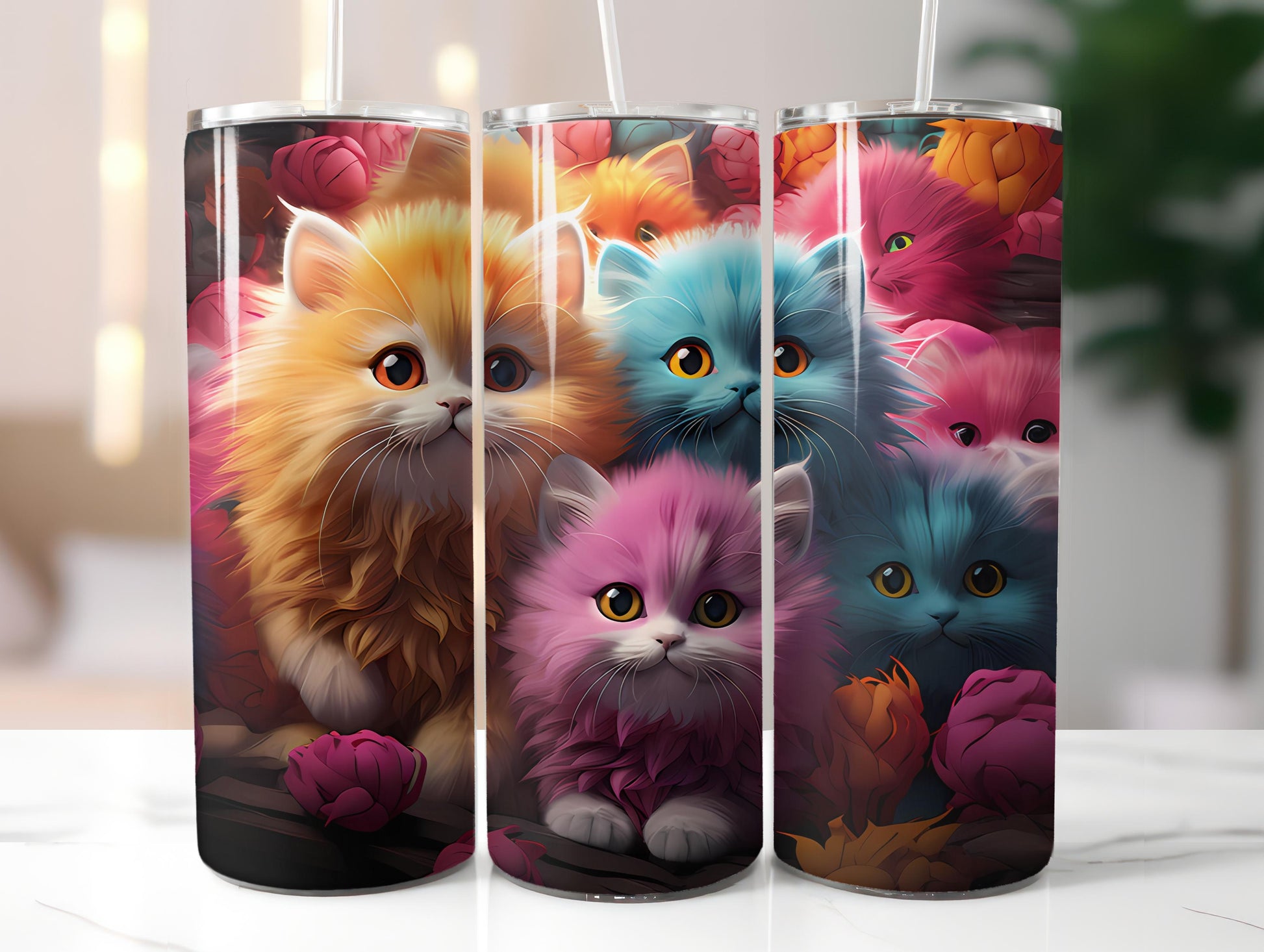 Kawaii Cats 2 Tumbler Wrap - CraftNest