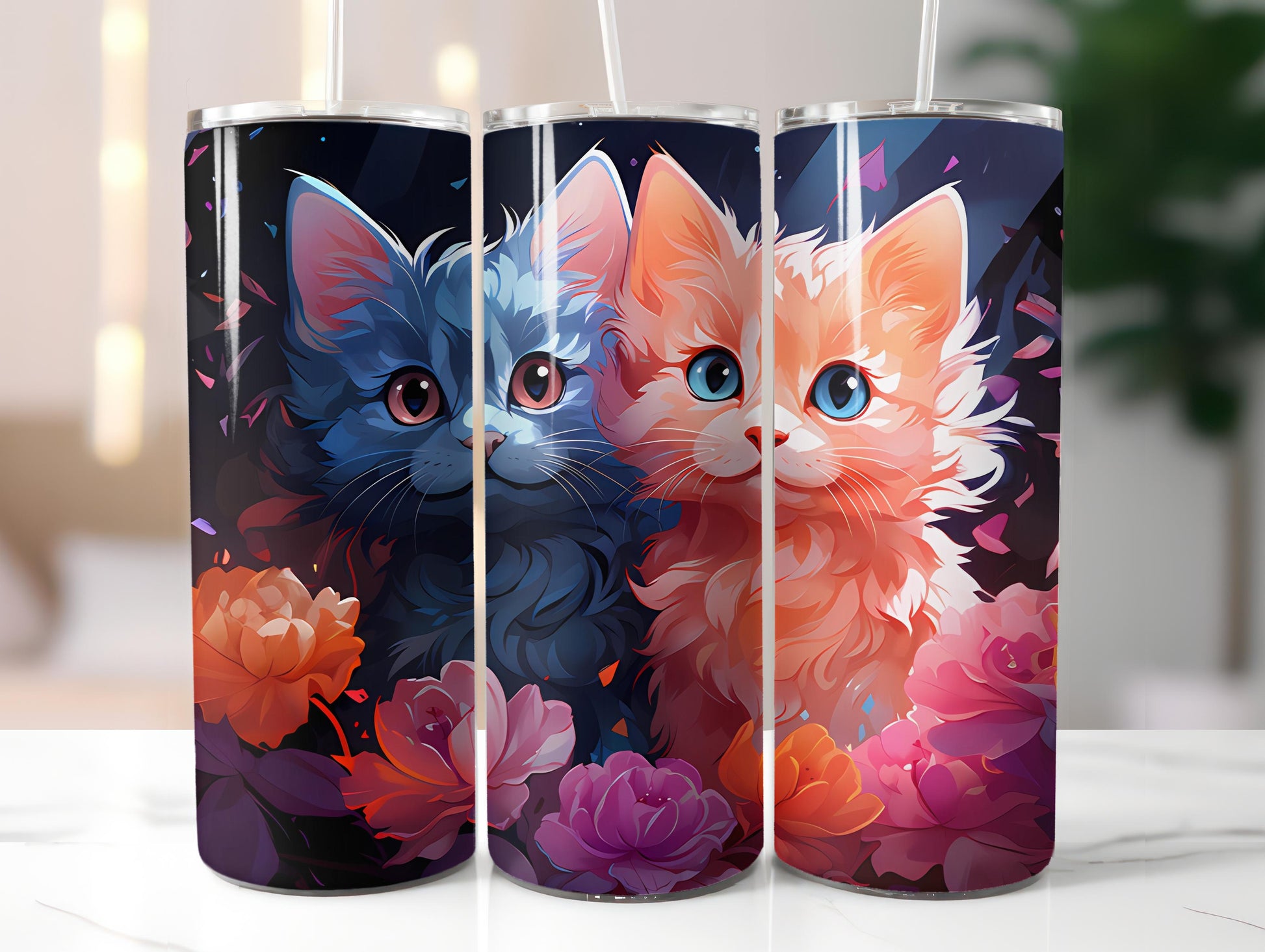 Kawaii Cats 3 Tumbler Wrap - CraftNest