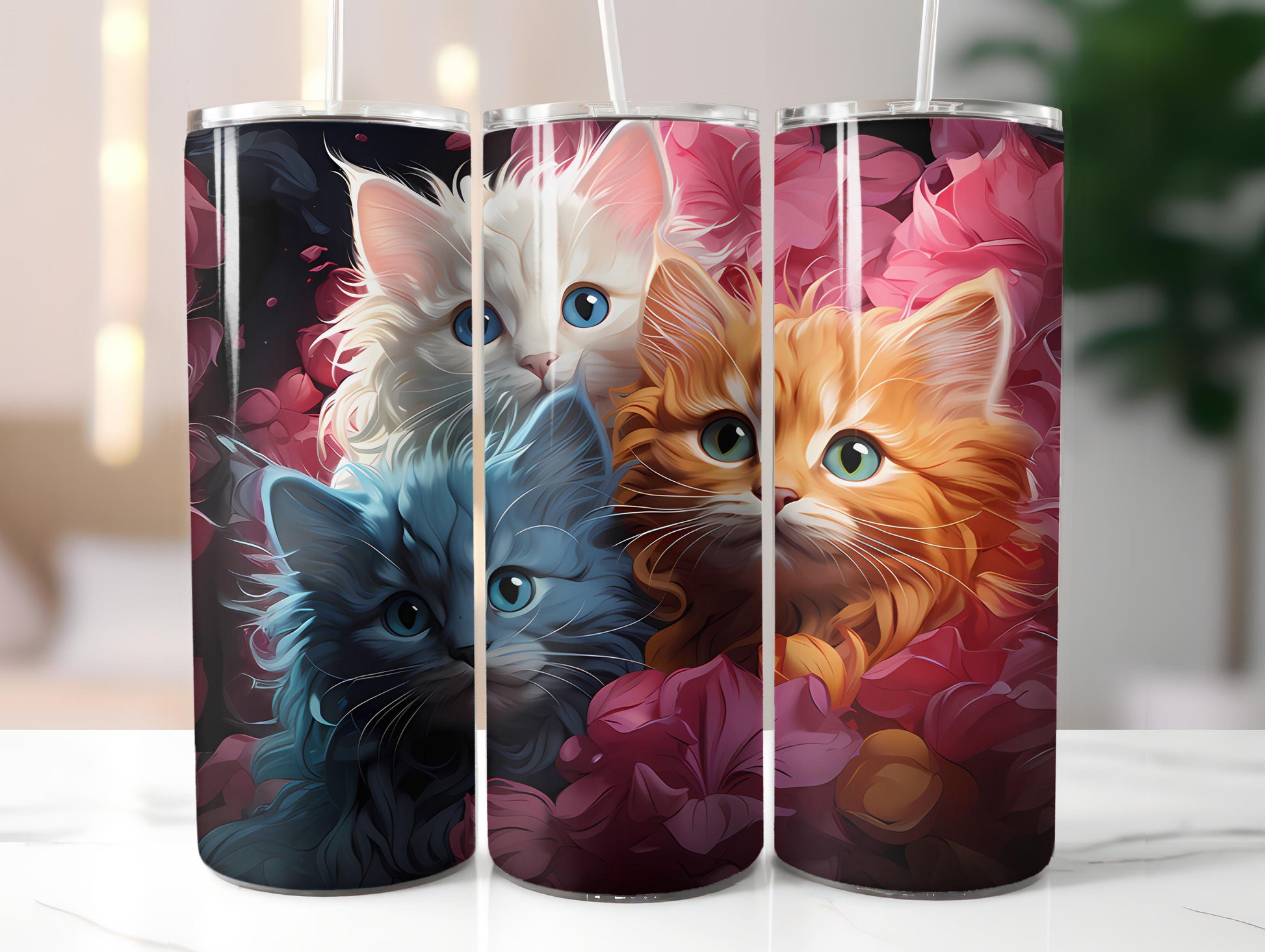 Kawaii Cats 5 Tumbler Wrap - CraftNest