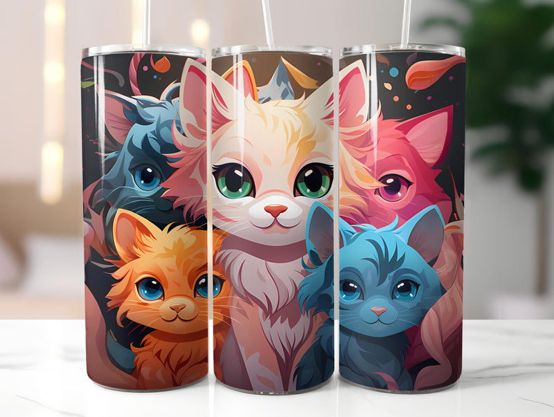 Kawaii Cats 1 Tumbler Wrap - CraftNest